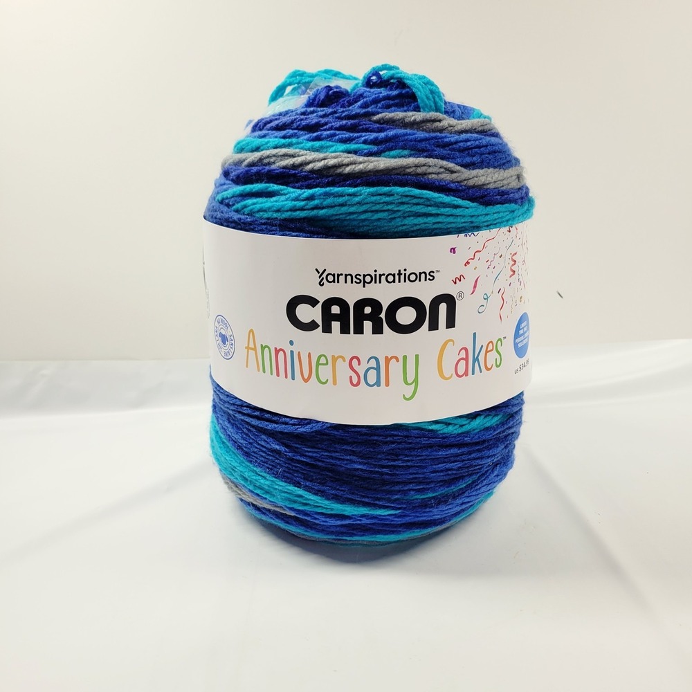 Caron Anniversary Cakes Yarn Lush Living Bulky #6 Reef Blue 1061 Yards